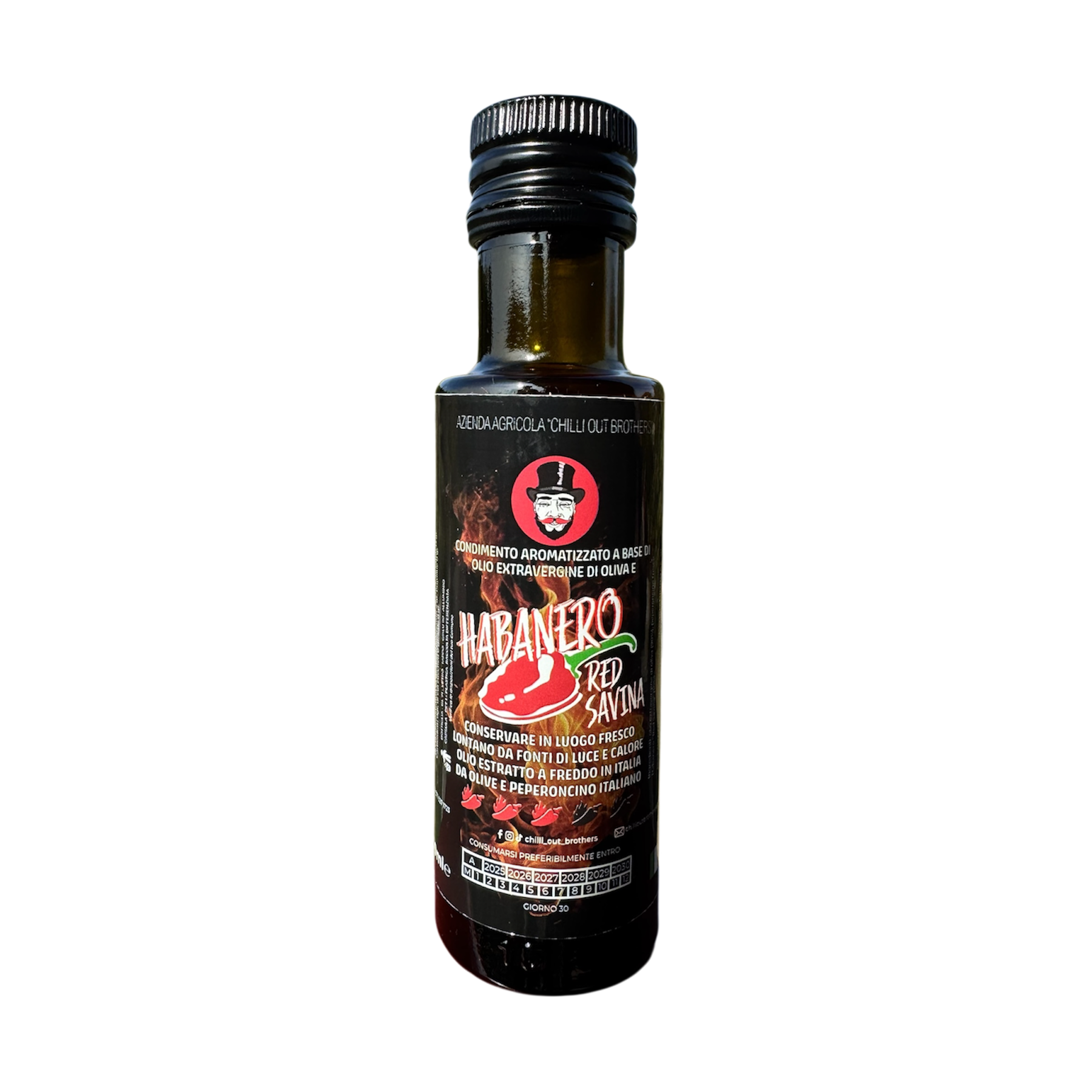 Olio Extravergine di Oliva al Peperoncino Habanero Red Savina - 100ml