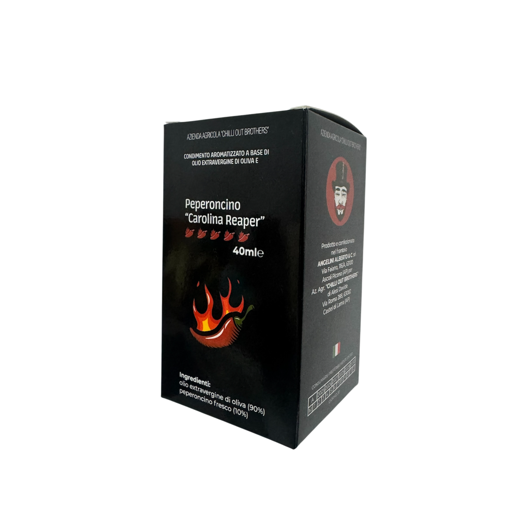 Olio Extravergine di Oliva aromatizzato al Carolina Reaper - Confezione Regalo 40ml