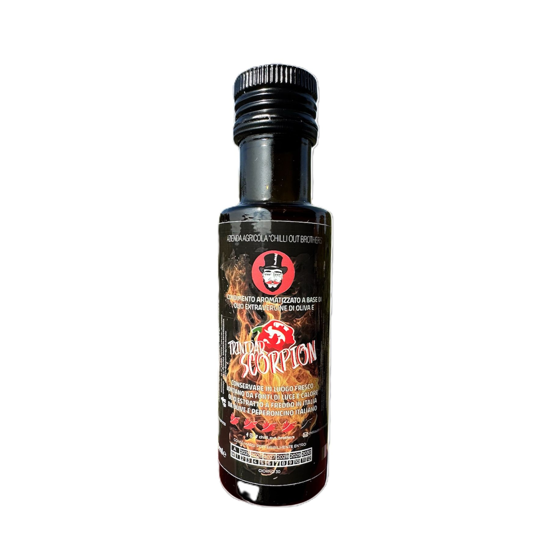 Olio Extravergine di Oliva al Peperoncino Scorpion Moruga Red - 100ml